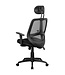 Amstyle bureaustoel FLORENCE 2 stof bureaustoel 120 kg armsteun zwarte bureaustoel bureaustoel hoofdsteun X-XL