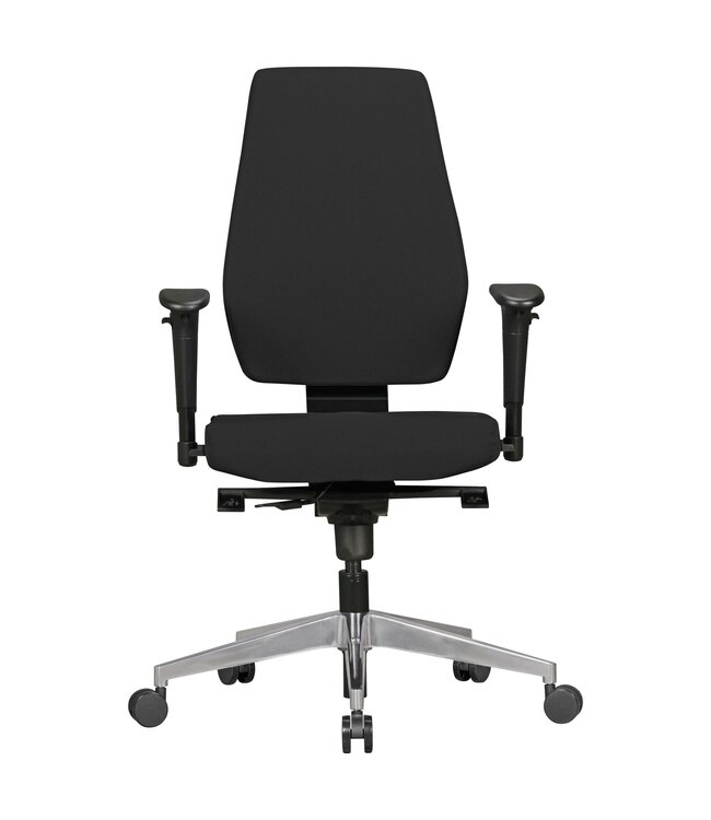 Amstyle bureaustoel DARIUS met stoffen bekleding in zwart | Design bureaustoel met synchro-mechanisme & armleuningen | Bureaustoel Ergonomische bureaustoel 120 kg