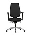 Amstyle bureaustoel DARIUS met stoffen bekleding in zwart | Design bureaustoel met synchro-mechanisme & armleuningen | Bureaustoel Ergonomische bureaustoel 120 kg