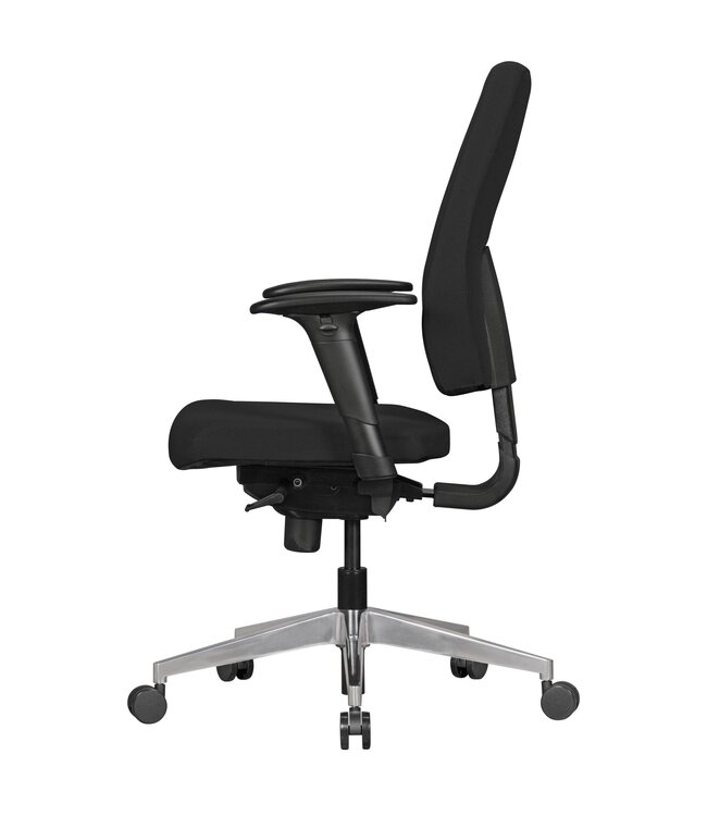 Amstyle bureaustoel DARIUS met stoffen bekleding in zwart | Design bureaustoel met synchro-mechanisme & armleuningen | Bureaustoel Ergonomische bureaustoel 120 kg