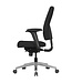 Amstyle bureaustoel DARIUS met stoffen bekleding in zwart | Design bureaustoel met synchro-mechanisme & armleuningen | Bureaustoel Ergonomische bureaustoel 120 kg