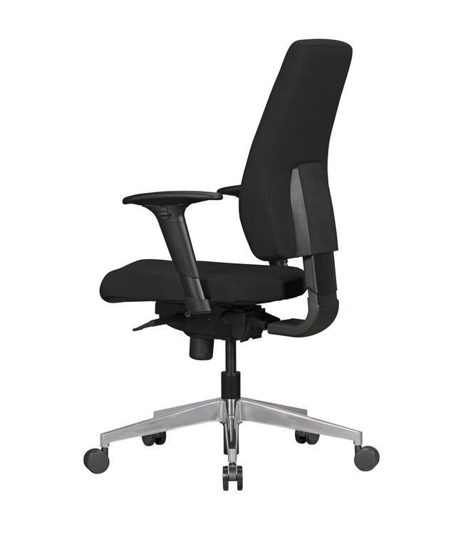 Amstyle bureaustoel DARIUS met stoffen bekleding in zwart | Design bureaustoel met synchro-mechanisme & armleuningen | Bureaustoel Ergonomische bureaustoel 120 kg