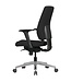 Amstyle bureaustoel DARIUS met stoffen bekleding in zwart | Design bureaustoel met synchro-mechanisme & armleuningen | Bureaustoel Ergonomische bureaustoel 120 kg