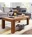 Wohnling salontafel massief hout Sheesham 110cm breed salontafel ontwerp donkerbruin landelijke stijl tafel