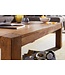 Wohnling salontafel massief hout Sheesham 110cm breed salontafel ontwerp donkerbruin landelijke stijl tafel