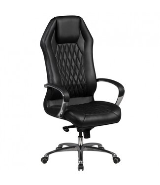 Amstyle Bureaustoel MONTEREY leer zwart - SPM1.295