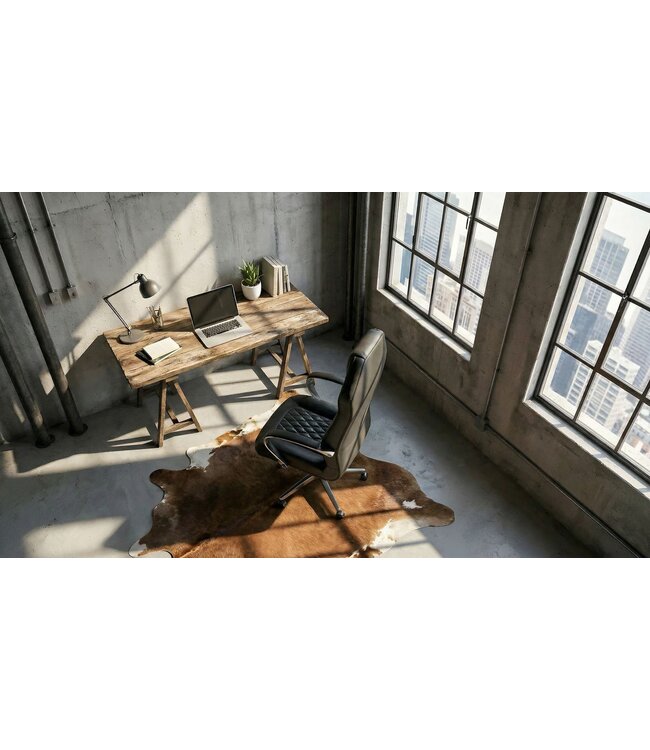 Amstyle bureaustoel MONTEREY lederen zwarte bureaustoel 120KG Executive stoel hoge rug met hoofdsteun X-XL
