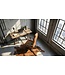Amstyle bureaustoel MONTEREY lederen bureaustoel Caramel 120KG Executive stoel hoge rug met hoofdsteun X-XL