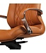 Amstyle bureaustoel MONTEREY lederen bureaustoel Caramel 120KG Executive stoel hoge rug met hoofdsteun X-XL