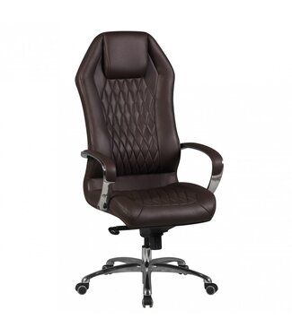 Amstyle Bureaustoel MONTEREY leer bruin - SPM1.297