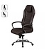Amstyle bureaustoel MONTEREY lederen bruine bureaustoel 120KG Executive stoel hoge rug met hoofdsteun X-XL