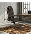 Amstyle bureaustoel MONTEREY lederen bruine bureaustoel 120KG Executive stoel hoge rug met hoofdsteun X-XL