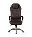 Amstyle bureaustoel MONTEREY lederen bruine bureaustoel 120KG Executive stoel hoge rug met hoofdsteun X-XL