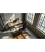 Amstyle bureaustoel MONTEREY lederen bruine bureaustoel 120KG Executive stoel hoge rug met hoofdsteun X-XL