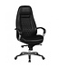 Amstyle bureaustoel AUSTIN echt leer zwarte bureaustoel 120KG directiestoel hoge rugleuning met hoofdsteun X-XL