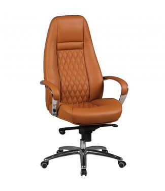 Amstyle Bureaustoel AUSTIN echt leer caramel - SPM1.299