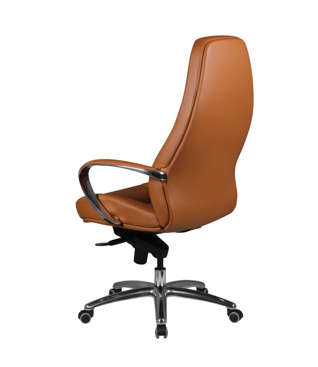 Amstyle bureaustoel AUSTIN echt leer caramel bureaustoel 120KG directiestoel hoge rugleuning met hoofdsteun X-XL