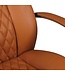 Amstyle bureaustoel AUSTIN echt leer caramel bureaustoel 120KG directiestoel hoge rugleuning met hoofdsteun X-XL
