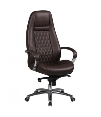 Amstyle Bureaustoel AUSTIN echt leer bruin - SPM1.300