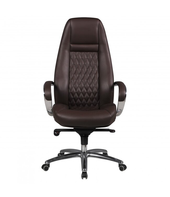 Amstyle bureaustoel AUSTIN echt leer bruine bureaustoel 120 KG directiestoel hoge rugleuning met hoofdsteun X-XL