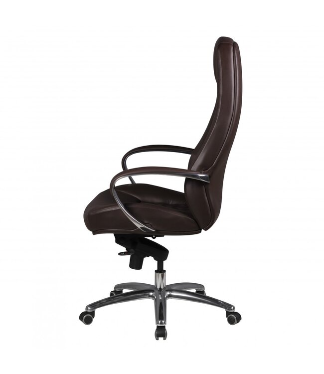 Amstyle bureaustoel AUSTIN echt leer bruine bureaustoel 120 KG directiestoel hoge rugleuning met hoofdsteun X-XL