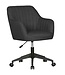 Amstyle bureaustoel MARA antraciet stoffen design draaifauteuil met rug 120 kg | Retro bureaustoel draaifauteuil met zwenkwielen | Designer schelpstoel comfortabel | PC stoel bureaustoel kantoor bureaustoelen
