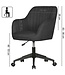 Amstyle bureaustoel MARA antraciet stoffen design draaifauteuil met rug 120 kg | Retro bureaustoel draaifauteuil met zwenkwielen | Designer schelpstoel comfortabel | PC stoel bureaustoel kantoor bureaustoelen
