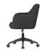 Amstyle bureaustoel MARA antraciet stoffen design draaifauteuil met rug 120 kg | Retro bureaustoel draaifauteuil met zwenkwielen | Designer schelpstoel comfortabel | PC stoel bureaustoel kantoor bureaustoelen