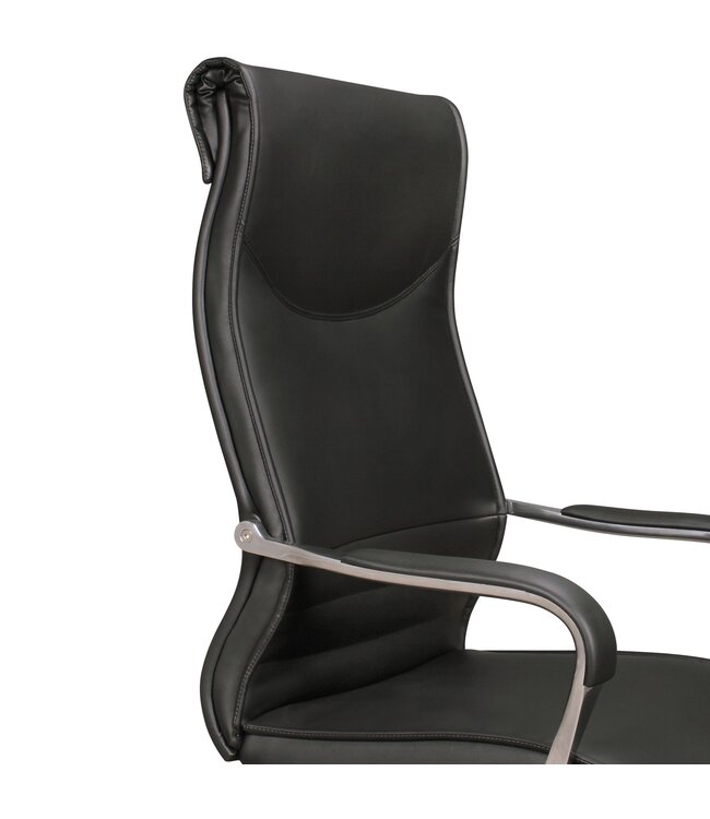 Amstyle bureaustoel BIGBOSS hoes imitatie lederen bureaustoel zwart X-XL 120 kg bureaustoel in hoogte verstelbare stoel