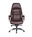 Amstyle design bureaustoel hoes echt leer bruine bureaustoel tot 120 kg | XXL design directiestoel, in hoogte verstelbaar | Ergonomische bureaustoel met armleuningen & hoge rugleuning | Rocker-functie