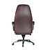 Amstyle design bureaustoel hoes echt leer bruine bureaustoel tot 120 kg | XXL design directiestoel, in hoogte verstelbaar | Ergonomische bureaustoel met armleuningen & hoge rugleuning | Rocker-functie