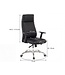 Amstyle bureaustoel PORTO Real Leather Black ergonomisch met hoofdsteun | Ontwerp van de bureaustoel bureaustoel ergonomisch met tilt-functie | Draaibare stoel met armleuningen X-XL 120 kg
