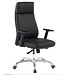 Amstyle bureaustoel PORTO Real Leather Black ergonomisch met hoofdsteun | Ontwerp van de bureaustoel bureaustoel ergonomisch met tilt-functie | Draaibare stoel met armleuningen X-XL 120 kg