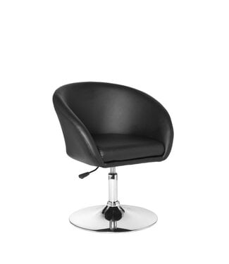 Amstyle Fauteuil zwart kunstleer draaibaar - SPM2.157