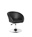 Amstyle design relax fauteuil SPM2.157 lounge fauteuil kunstleer cocktail fauteuil zwart | Draaifauteuil | Eetkamerstoel 120 kg | Club fauteuil lederlook | Bureaustoel Modern | Lounge stoel wachtkamer stoel