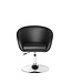 Amstyle design relax fauteuil SPM2.157 lounge fauteuil kunstleer cocktail fauteuil zwart | Draaifauteuil | Eetkamerstoel 120 kg | Club fauteuil lederlook | Bureaustoel Modern | Lounge stoel wachtkamer stoel