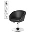 Amstyle design relax fauteuil SPM2.157 lounge fauteuil kunstleer cocktail fauteuil zwart | Draaifauteuil | Eetkamerstoel 120 kg | Club fauteuil lederlook | Bureaustoel Modern | Lounge stoel wachtkamer stoel