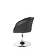 Amstyle design relax fauteuil SPM2.157 lounge fauteuil kunstleer cocktail fauteuil zwart | Draaifauteuil | Eetkamerstoel 120 kg | Club fauteuil lederlook | Bureaustoel Modern | Lounge stoel wachtkamer stoel