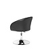 Amstyle design relax fauteuil SPM2.157 lounge fauteuil kunstleer cocktail fauteuil zwart | Draaifauteuil | Eetkamerstoel 120 kg | Club fauteuil lederlook | Bureaustoel Modern | Lounge stoel wachtkamer stoel