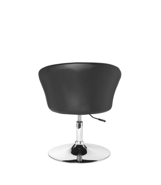 Amstyle design relax fauteuil SPM2.157 lounge fauteuil kunstleer cocktail fauteuil zwart | Draaifauteuil | Eetkamerstoel 120 kg | Club fauteuil lederlook | Bureaustoel Modern | Lounge stoel wachtkamer stoel