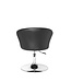 Amstyle design relax fauteuil SPM2.157 lounge fauteuil kunstleer cocktail fauteuil zwart | Draaifauteuil | Eetkamerstoel 120 kg | Club fauteuil lederlook | Bureaustoel Modern | Lounge stoel wachtkamer stoel