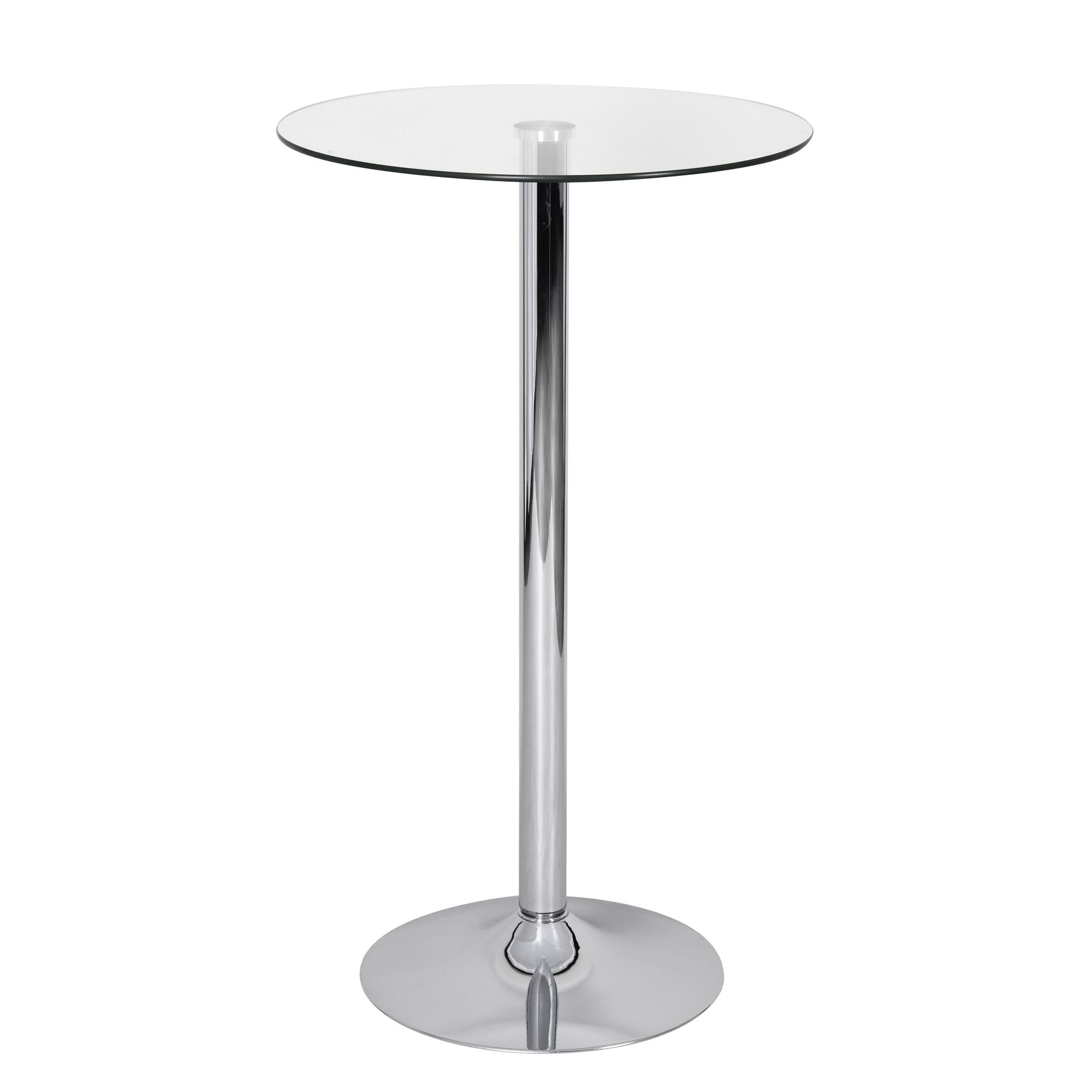 Bartafel zilver glas rond 105 cm