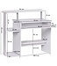 Wohnling computer bureau DENNIS White 94 x 90 x 48 cm met toetsenbord plank | Laptop tafel zonder wielen met top | Pc-tafel met ruimtebesparende printer tray | Bureau voor kleine ruimtes