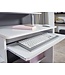 Wohnling computer bureau DENNIS White 94 x 90 x 48 cm met toetsenbord plank | Laptop tafel zonder wielen met top | Pc-tafel met ruimtebesparende printer tray | Bureau voor kleine ruimtes
