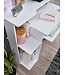 Wohnling computer bureau DENNIS White 94 x 90 x 48 cm met toetsenbord plank | Laptop tafel zonder wielen met top | Pc-tafel met ruimtebesparende printer tray | Bureau voor kleine ruimtes
