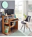 Wohnling computer bureau DENNIS Beech 94 x 90 x 48 cm met toetsenbord plank | Laptop tafel zonder wielen met top | Pc-tafel met ruimtebesparende printer tray | Bureau voor kleine ruimtes