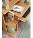 Wohnling computer bureau DENNIS Beech 94 x 90 x 48 cm met toetsenbord plank | Laptop tafel zonder wielen met top | Pc-tafel met ruimtebesparende printer tray | Bureau voor kleine ruimtes