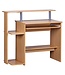 Wohnling computer bureau DENNIS Beech 94 x 90 x 48 cm met toetsenbord plank | Laptop tafel zonder wielen met top | Pc-tafel met ruimtebesparende printer tray | Bureau voor kleine ruimtes