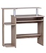 Wohnling computer bureau DENNIS Sonoma eik 94 x 90 x 48 cm met toetsenbord plank | Laptop tafel zonder wielen met top | Pc-tafel met ruimtebesparende printer tray | Bureau voor kleine ruimtes