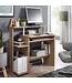 Wohnling computer bureau DENNIS Sonoma eik 94 x 90 x 48 cm met toetsenbord plank | Laptop tafel zonder wielen met top | Pc-tafel met ruimtebesparende printer tray | Bureau voor kleine ruimtes